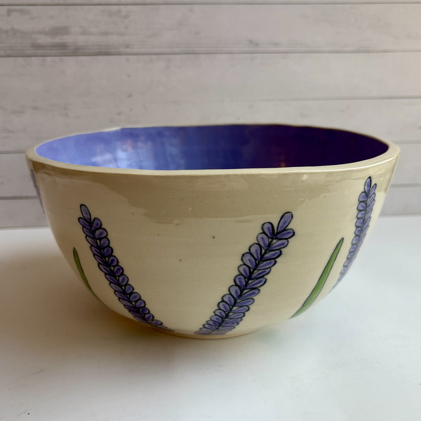 Large lavender sprigs bowl