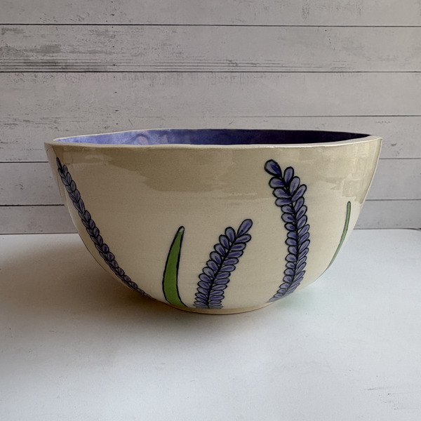Large lavender sprigs bowl