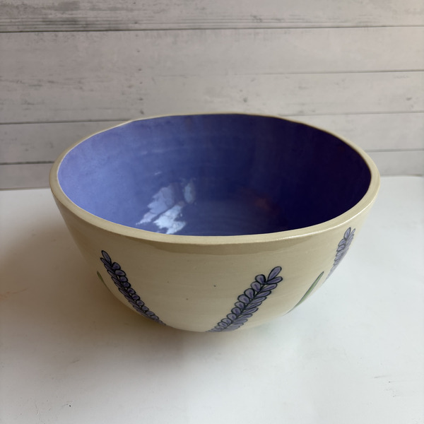 Large lavender sprigs bowl