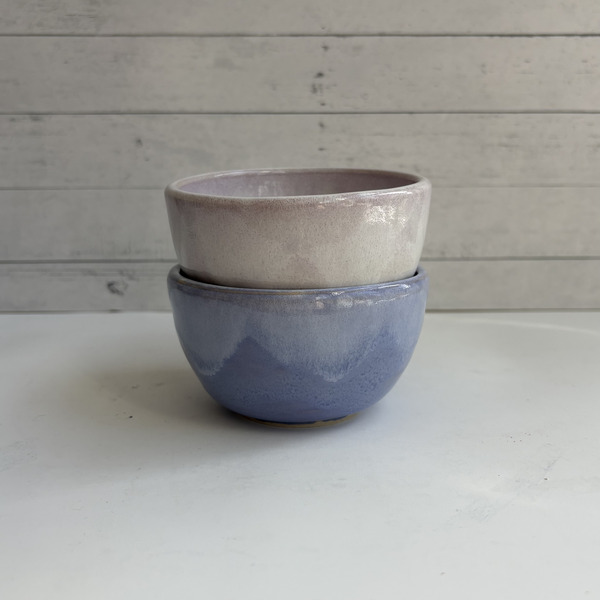 Pink & purple trinket bowls