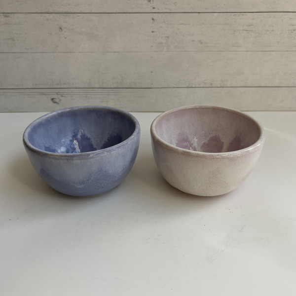 Pink & purple trinket bowls