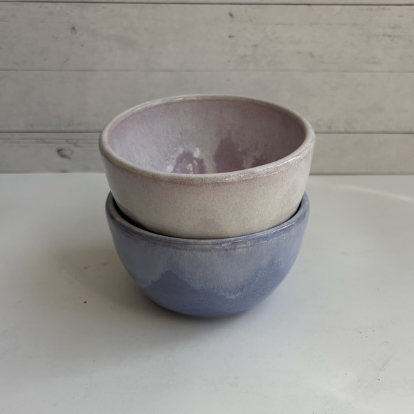 Pink & purple trinket bowls