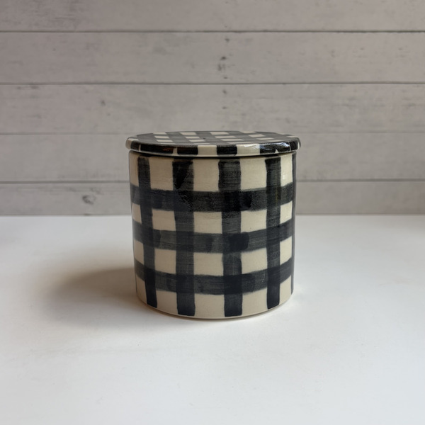Black gingham butter bell