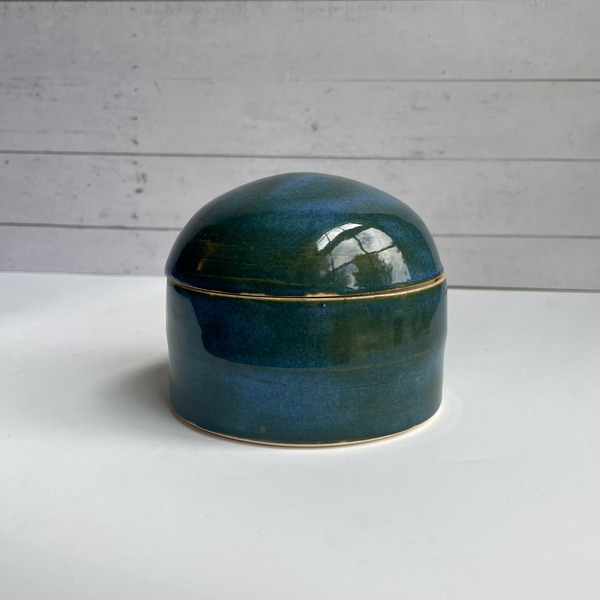 Indigo Float trinket jar