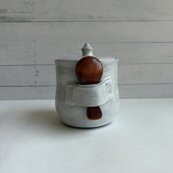 Black & white sugar jars