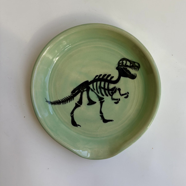 Green T-rex spoon rest
