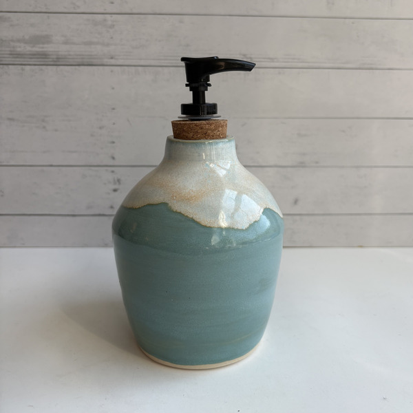 Striped & blue soap dispensers